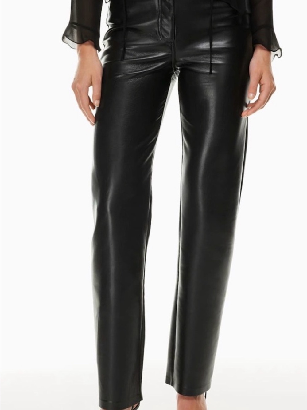 Wilfred Melina Black Faux Leather Straight-Leg pants